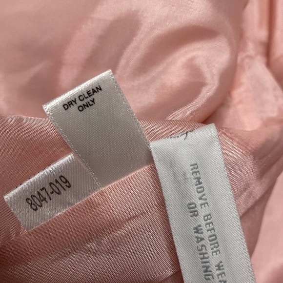 Ann Taylor LOFT Sz 8 Womens Silk Pink Floral Strapless Fit & Flare Short Dress - Picture 9 of 11